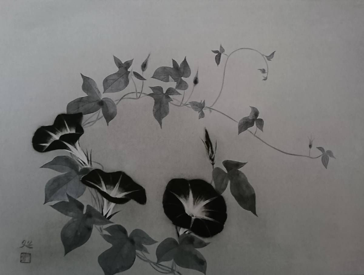 年最新ヤフオク! 絵画 日本画 あさがおの中古品・新品・未使用
