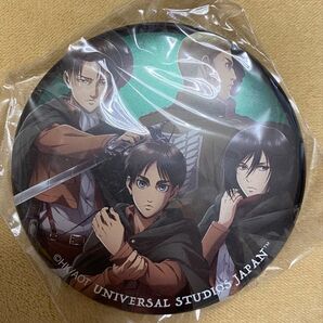 進撃の巨人 エレン 缶バッジ ユニバ usj ユニバーサルスタジオジャパン ミカサ リヴァイ