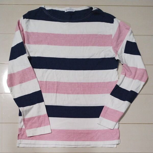 ボーダーカットソー 長袖 Tシャツ ピンク ネイビー ホワイト マルチカラー SHIPS