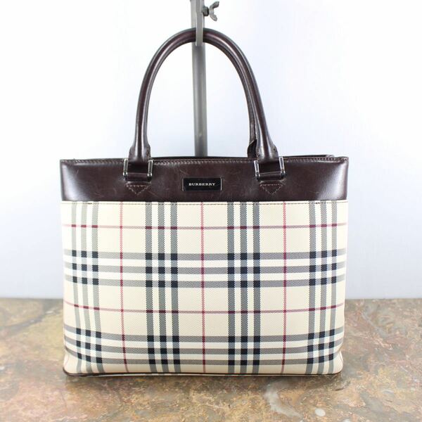 BURBERRY CHECK PATTERNED HAND BAG/バーバリーチェック柄ハンドバッグ