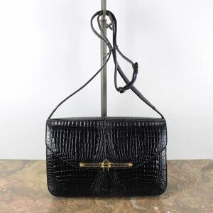 CROCODILE LEATHER SHOULDER BAG/ crocodile leather shoulder bag 