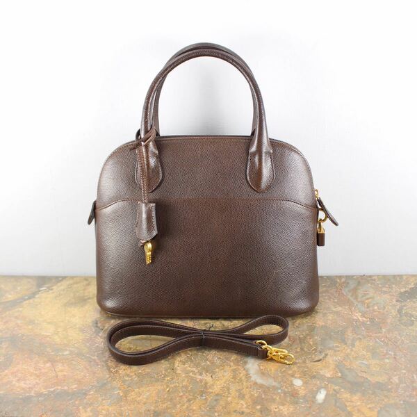 MORABITO DINA DOME TYPE LEATHER 2WAY SHOULDER BAG MADE IN ITALY/モラビトディナドーム型レザー2wayショルダーバッグ