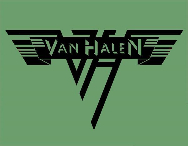 Van Halen ロゴステッカー ビニール製 マットブラック #USTICKER-EVHOLLO-BKM