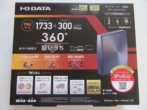 ★即決★IO DATA★11ac対応 360コネクト搭載 無線LANルーター★WN-AX2033GR2