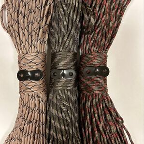 パラコード 4mm幅9芯のパラコード3本 アルミ自在3本セット 【新品 匿名発送】