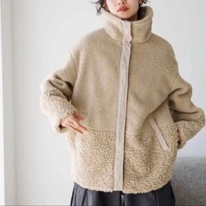 niko and... クルクルボア切り替えジャケット L