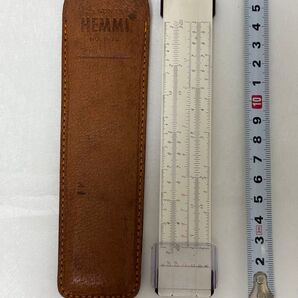 HEMMI ヘンミ 計算尺 P-35 昭和レトロ 筆記用具ビンテージ 革ケース付き レア