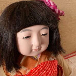 市松人形 昭和初期 東光 徳山 朱印 ふいご 52cm