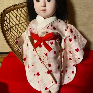 市松人形用 長襦袢 10号 38cm位 正絹古布 あわせ