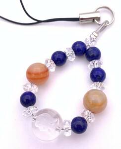  natural stone carving crystal 12 star seat (... seat )& sardonyx & lapis lazuli. strap 