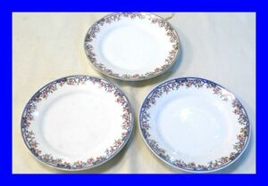 ○中古 オールドノリタケ Noritake 1912年 M印 花柄 小皿 平皿 プレート 3枚 D1770