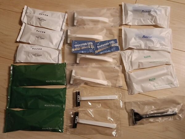 ホテル アメニティ 髭剃り T字カミソリ17本セット