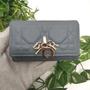 ディオール キーケース キーリング カナージュ ブルー ディオールチャーム