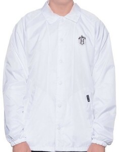 HUF(ハフ) HUF×THRASHER TDS ハフ×スラッシャー TOUR DE STOOPS コーチジャケット（ホワイト）（L） [並行輸入品]