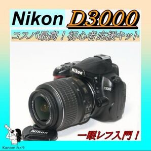 初心者におすすめ フル装備キット Nikon D3000 スマホ転送OK レンズキット ニコン AF-S