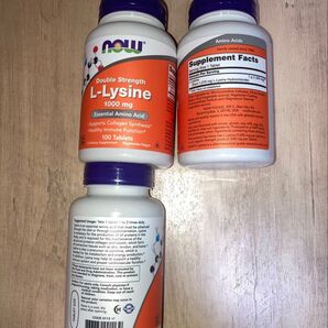 期限2030年以降 NOW ナウ エル リジン L-リジン 一粒1000mg100粒 3点