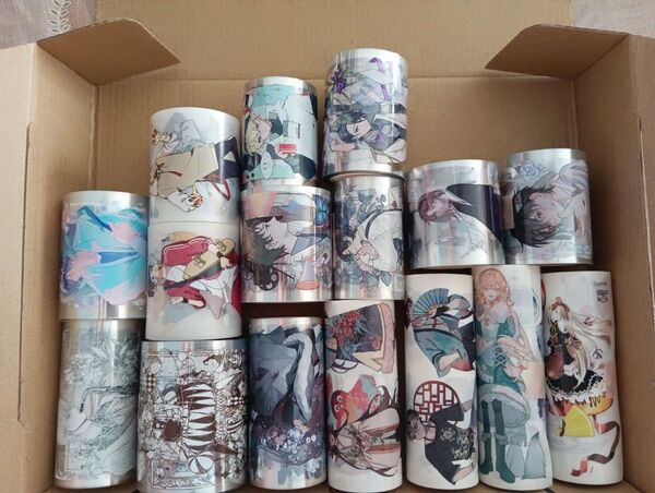 海外マスキングテープ 16本まとめ売り 大量 人物柄 デザインテープ