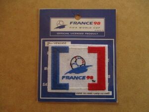 90s FIFA サッカー フランス ワールドカップ キャラクター刺繍ワッペン/A 1998年 16回SOCCERフランスW杯Jリーグ フットボール V149
