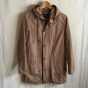 Barbour バブアー レディース フード ジャケット ベージュ 30 size コットン100% イングランド 英国 フィールド アウトドア バーファー