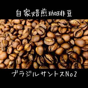 自家焙煎 ブラジルサントスNo2 珈琲豆 コーヒー豆 【豆or粉】400g