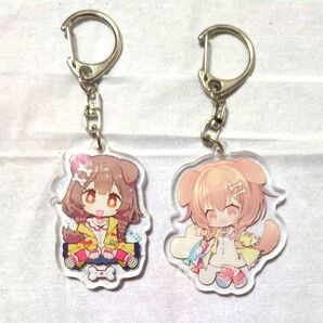 ホロライブ 戌神ころね アクリルキーホルダー 2個セット 非公式ガチャガチャ カプセルトイ 同人