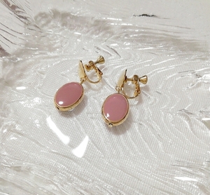 ピンクパープルシンプル丸型イヤリング/ジュエリー/アクセサリー Pink purple simple round earrings jewelry accessories,レディースアクセサリー&イヤリング&その他