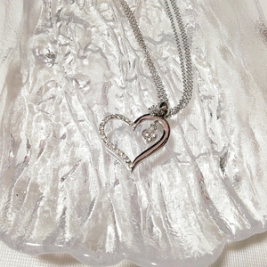 銀シルバーハートネックレス首輪チョーカー/ジュエリー/お守りアミュレット Silver heart necklace collar choker jewelry amulet
