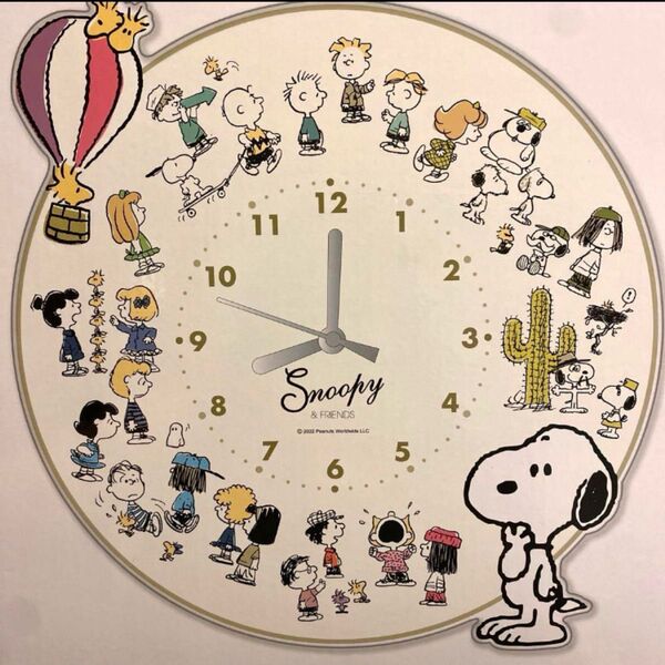スヌーピー アクリル掛け時計 フレンズ