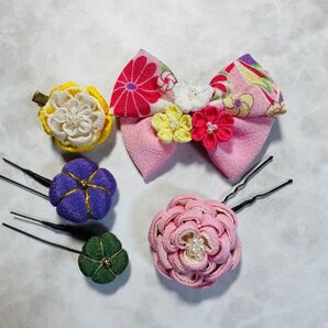 ⑥ 七五三髪飾り 前撮り お宮参り 女の子髪飾り 浴衣髪飾り