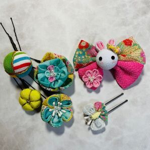 ④ 七五三髪飾り 前撮り お宮参り 女の子髪飾り うさぎ髪飾り