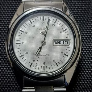 【稼働品】SEIKO5 セイコーファイブ 自動巻き 7S26-3040 2000年製の年代物 白文字盤