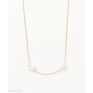 【by boe】 (BY BOE)コットンパールメタルバーネックレス