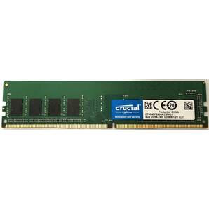 【送料無料】DDR4-2400 PC4-19200 8GB UDIMM (Crucial CT8G4DFS824A.C8FHD1) 中古