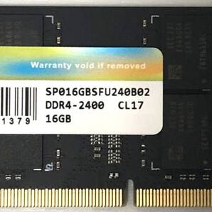 【送料無料】DDR4-2400 PC4-19200 16GB SO-DIMM (SP SP016GBSFU240B02) 中古