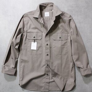 XACUS★新品3.5万円程度 ザッカス LEGACY カーキコットンツイルのワークシャツ 39cm サファリシャツ