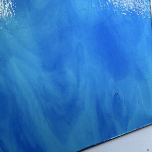 155 ブルズアイ BUF2416 ライトターコイズブルー&トゥルーブルー ストリーキー ステンドグラス フュージング材料 膨張率90 人気色 在庫僅か