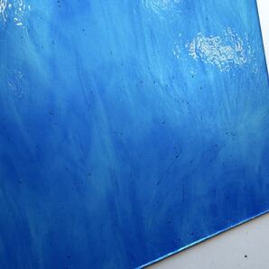 166 ブルズアイ BUF2416 ライトターコイズブルー&トゥルーブルー ストリーキー ステンドグラス フュージング材料 膨張率90 人気色 在庫僅か