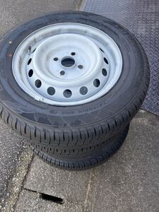 DUNLOP ENASAVEサマータイヤ14インチ スチールタイヤセット 175/70R14 送料込み