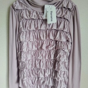 タグ付き未使用 Rename リネーム フリル プルオーバー ピンク M トップス 長袖 カットソー