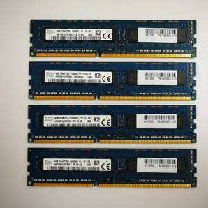 保証あり Sk hynix製 DDR3-1600 PC3-12800 メモリ 4GB×4枚 計16GB デスクトップパソコン用 ECCあり