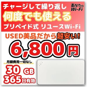 【在庫調整値下げ】30ギガ付きのモバイルWi-Fi 1年間 契約不要 月額費用一切なし 旅行 車載 U3 【あなたのWi-Fi】