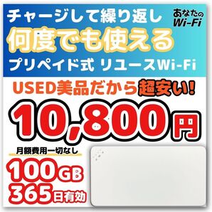 【在庫調整値下げ】100ギガ付きのモバイルWi-Fi 1年間 契約不要 月額費用一切なし 旅行 車載 U3 【あなたのWi-Fi】