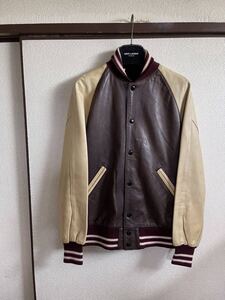 【即決】【大人気商品】n.hoolywoodd ミスターハリウッド エヌハリウッド STADIUM JACKET バイカラーレザースタジャン ブルゾン 即決あり