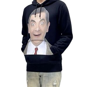 新品 ビッグプリント Mr. Bean ミスタービーン 海外ドラマ 映画 俳優 コメディアン ローワンアトキンソン パーカー ユニセックス Sサイズ