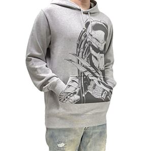 新品 ビッグプリント プレデター バッドランド AVP シュワルツェネッガー映画 地球外生命体SFクリーチャー パーカー ユニセックス Lサイズ