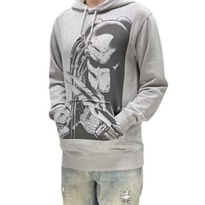 新品 ビッグプリント プレデター バッドランド AVP シュワルツェネッガー映画 地球外生命体SFクリーチャー パーカー ユニセックス Sサイズ