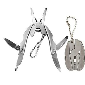 送料無料 未使用品 多機能ペンチ マルチツール ステンレス鋼 ナイフ ドライバー キーホルダー