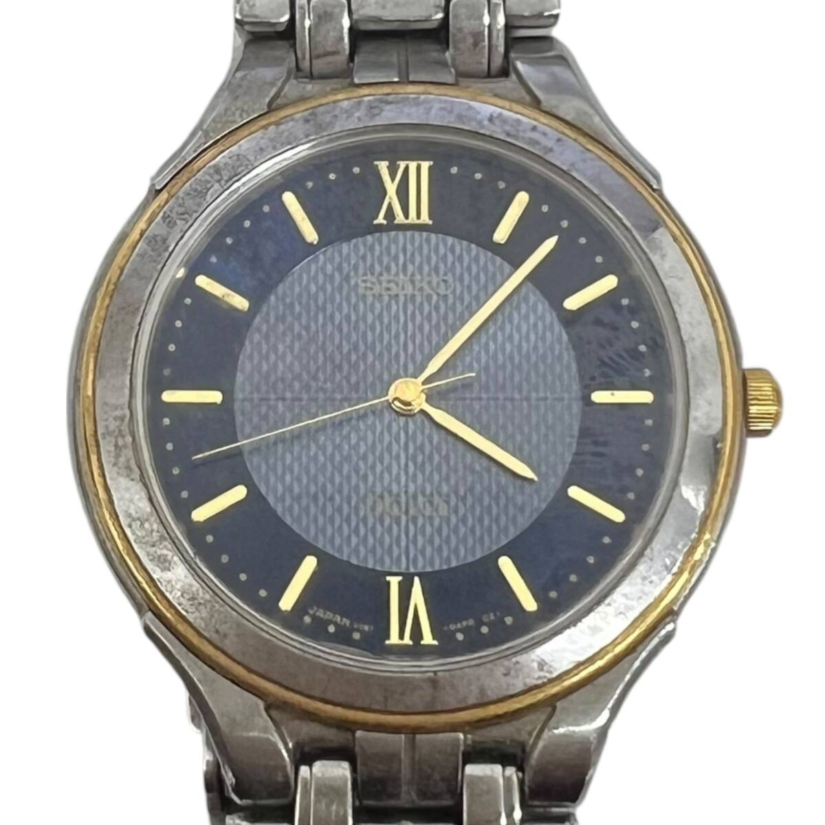 ◎中古品◎SEIKO セイコー DOLCE ドルチェ 腕時計 クオーツ ネイビー×ゴールド V181-OAC0 箱無 動作未確認 現状品 coI4606COA_サムネイル画像1