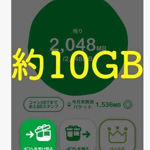 【匿名迅速】定額 マイネオ mineo パケットギフト 約10GB(9999MB)のギフトコード、再発行有