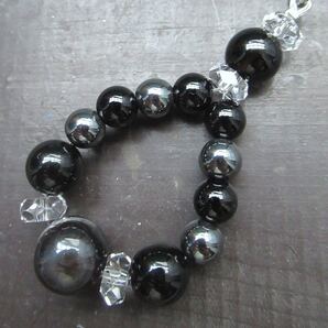 天眼石xモリオンxオブシディアンxヘマタイトストラップ 天然石 パワーストーン